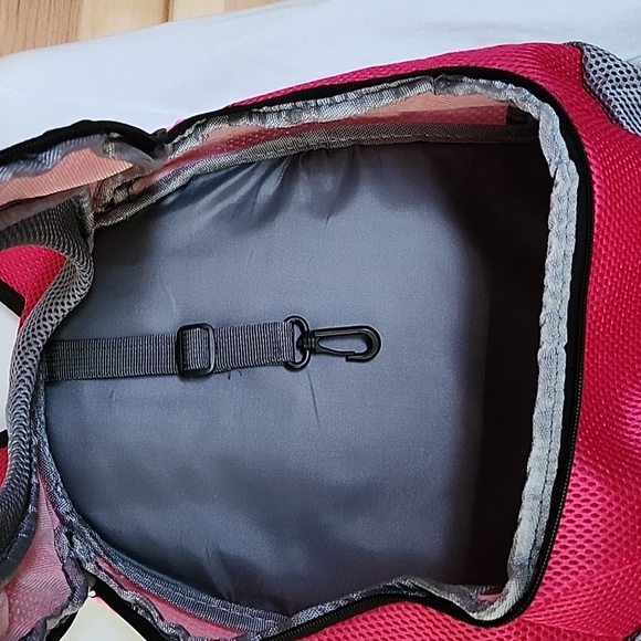 SPORT Pet Carrier Back/Front Pack Pink/Gray/Black SIZE: MEDIUM - Picture 3 of 8